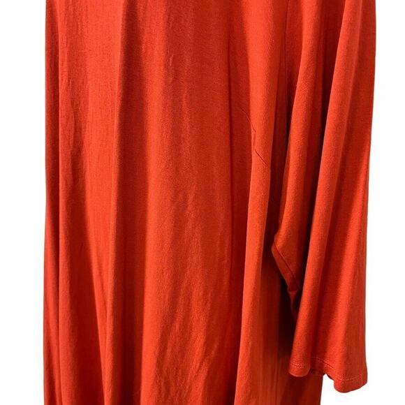 J Jill Wearever Collection Womens Dark Orange Pullover Longline Top Shirt sz 2X - Picture 9 of 15